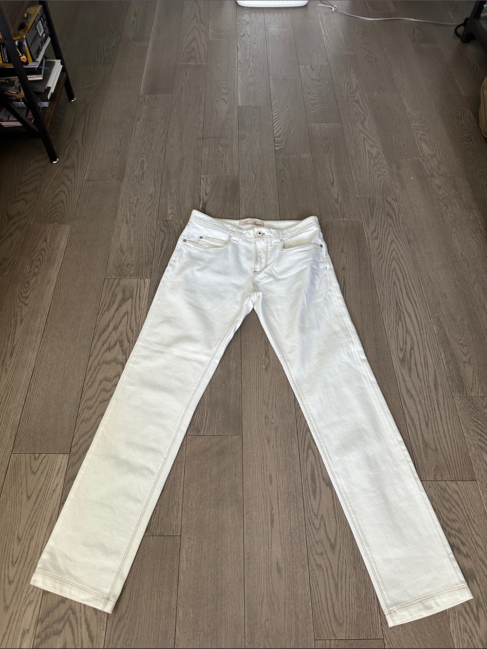 Loro Piana Men's Slim Straight Jeans in White